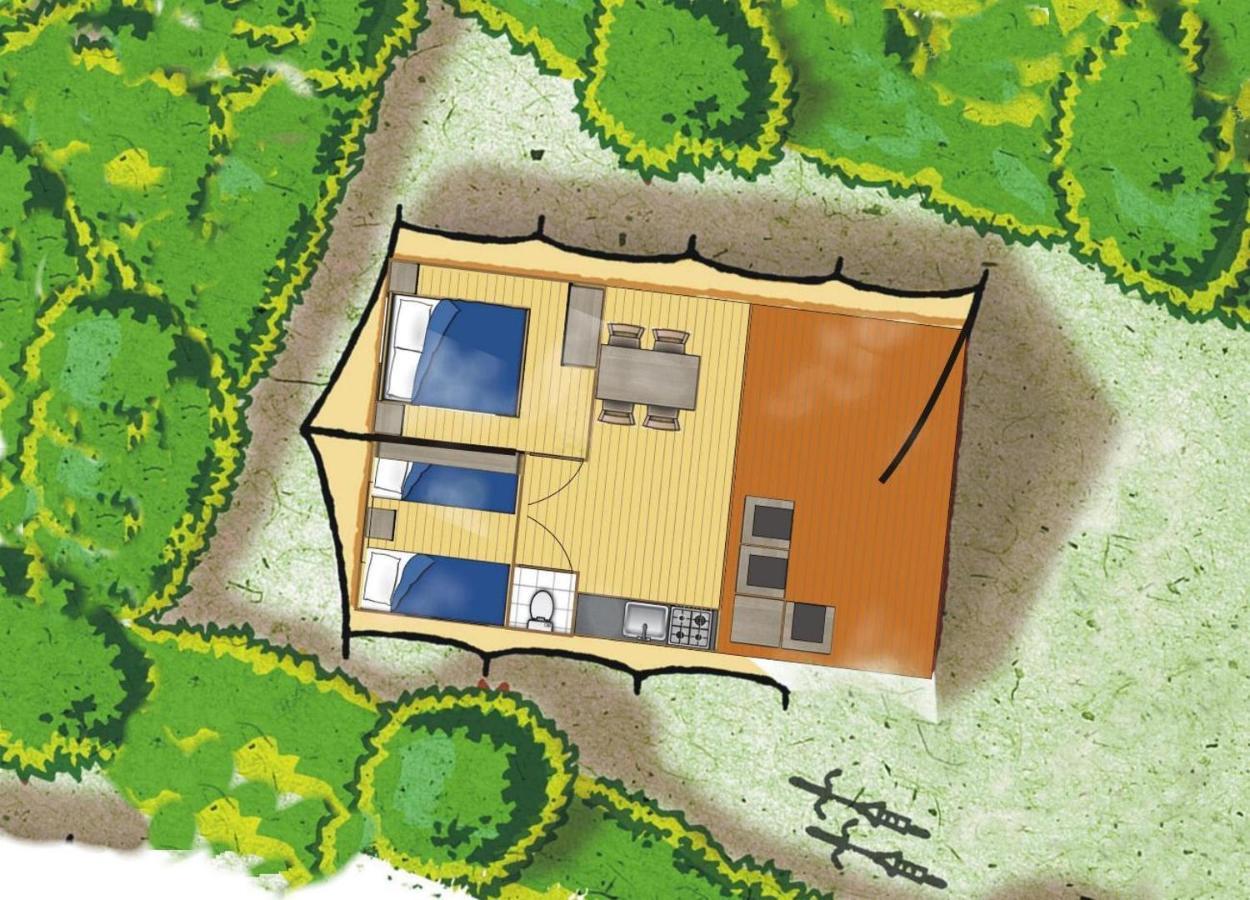 Glamping Les Arbres, Luxe Safaritent Met Zwembad Cronat Luaran gambar